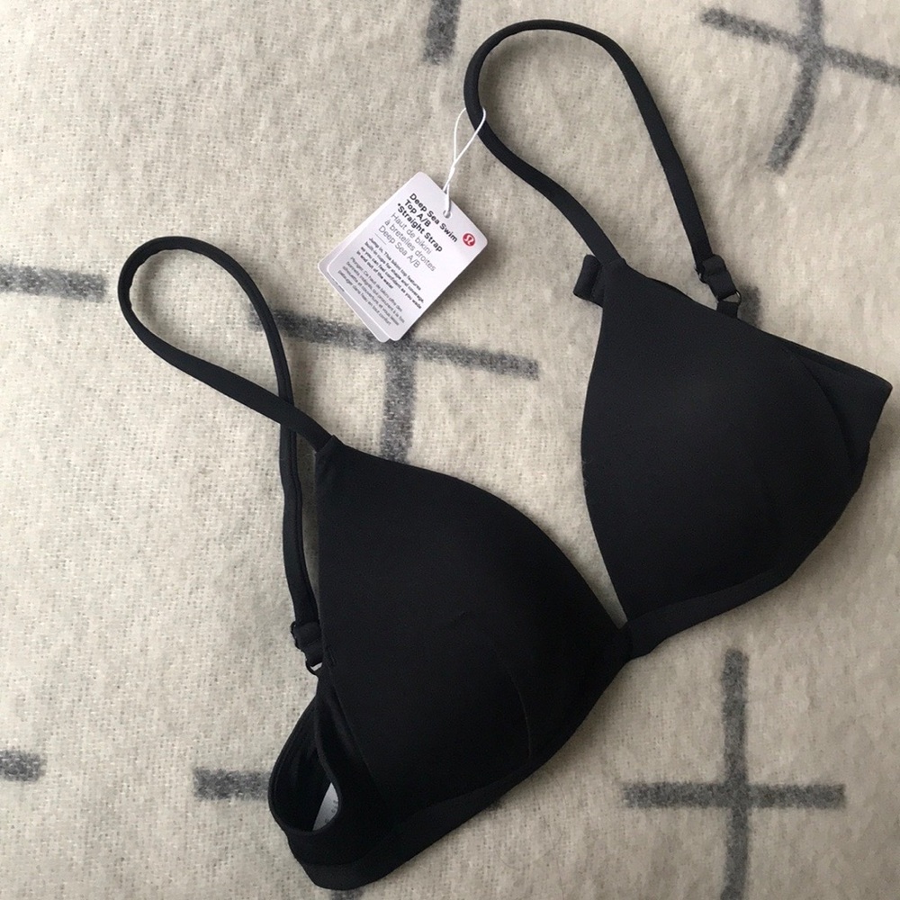 Lululemon Deep Sea Swim Top A/B Straight Strap black LULULEMON Bikini top